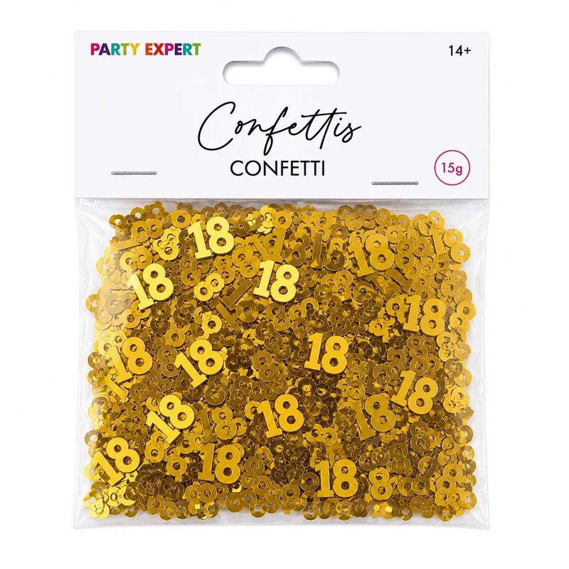 18th Golden Celebration Confetti, 15g, 1 Count