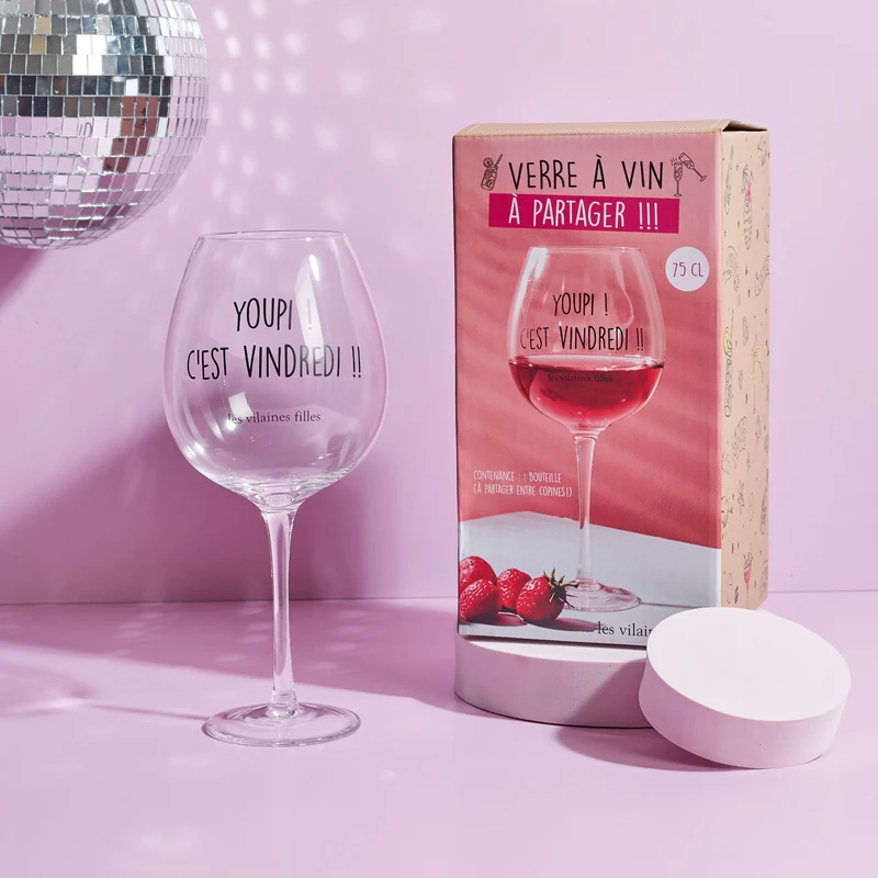 VERRE A VIN 75 CL YOUPI C EST VINDREDI