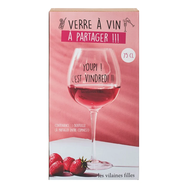 VERRE A VIN 75 CL YOUPI C EST VINDREDI