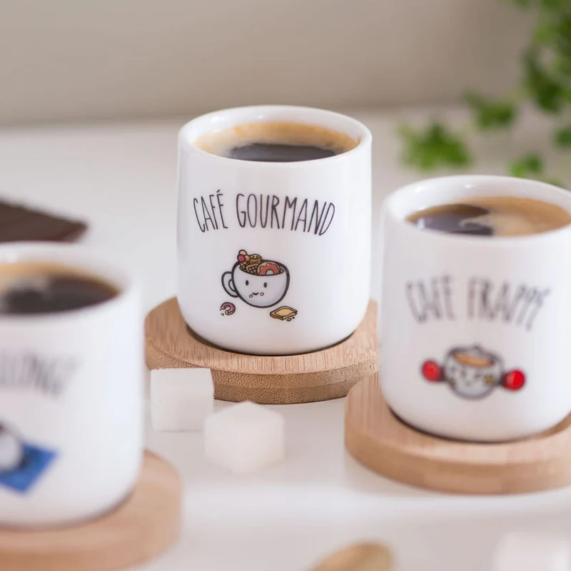 COFFRET DE 4 TASSES A CAFE
