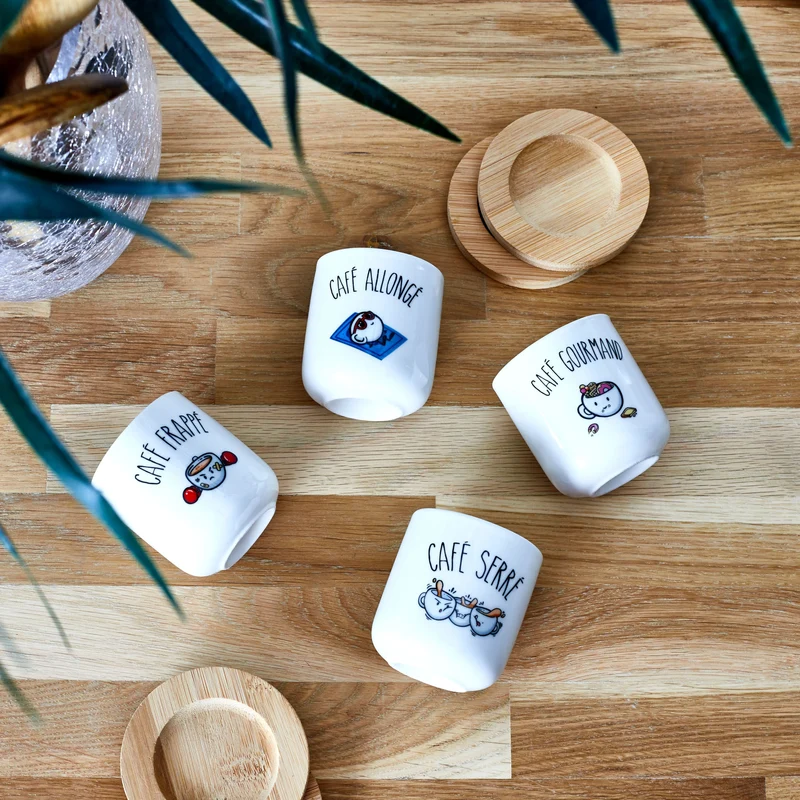 COFFRET DE 4 TASSES A CAFE