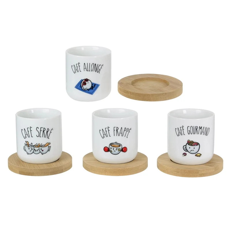 COFFRET DE 4 TASSES A CAFE