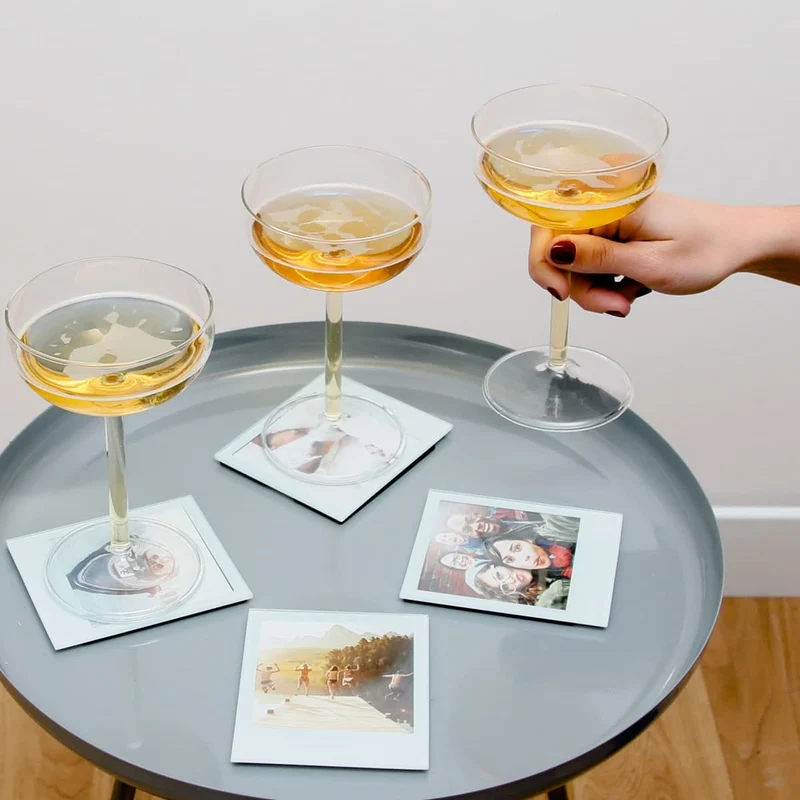 DESSOUS DE VERRES PHOTO 4 PCS
