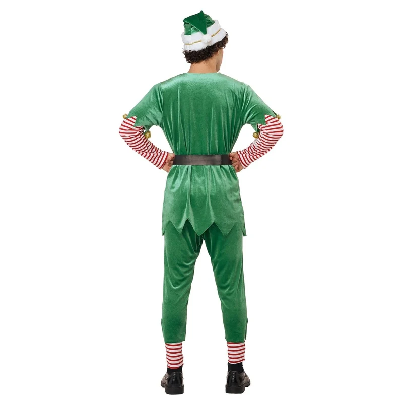 Joyful Christmas Elf Costume for Adults, Tunic, Pants and Hat