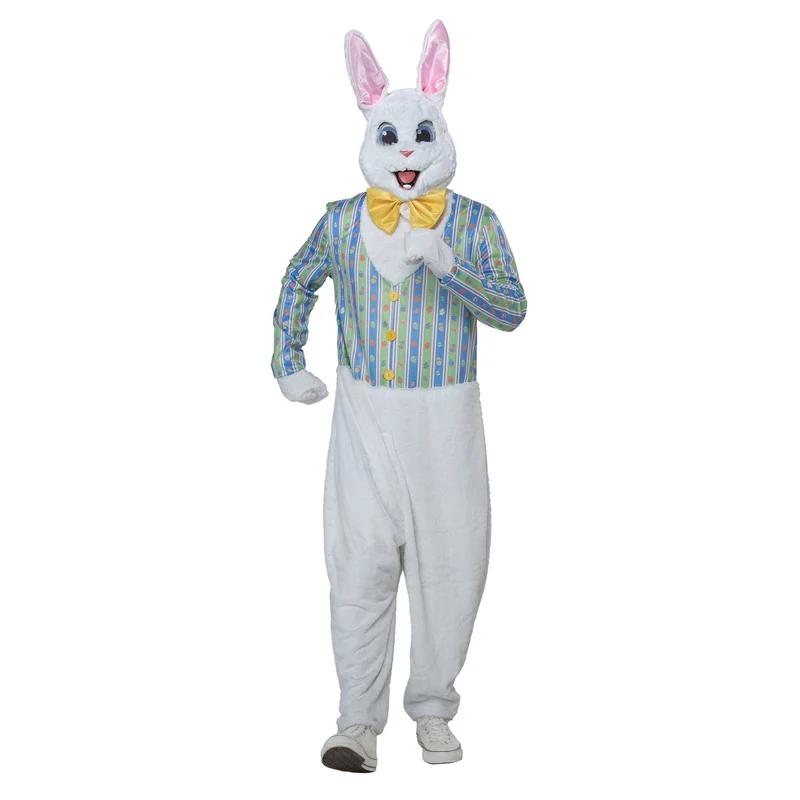 Deluxe Easter Bunny Costume for Adults, Jumpsuit and Mask