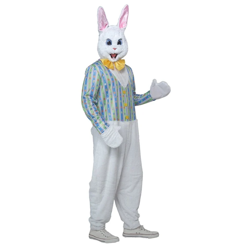 Deluxe Easter Bunny Costume for Adults, Jumpsuit and Mask