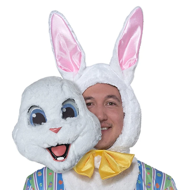 Deluxe Easter Bunny Costume for Adults, Jumpsuit and Mask