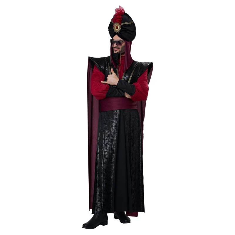 Evil Sultan Costume for Adults, Robe, Shirt and Turban
