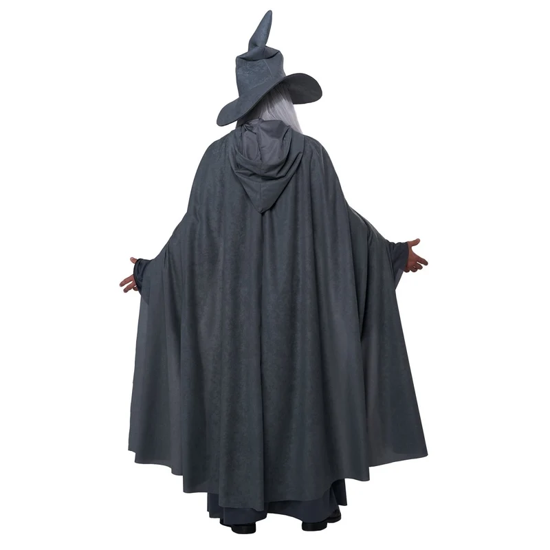 Wandering Wizard Costume for Adults, Robe, Cape, Hat, Beard and Wig