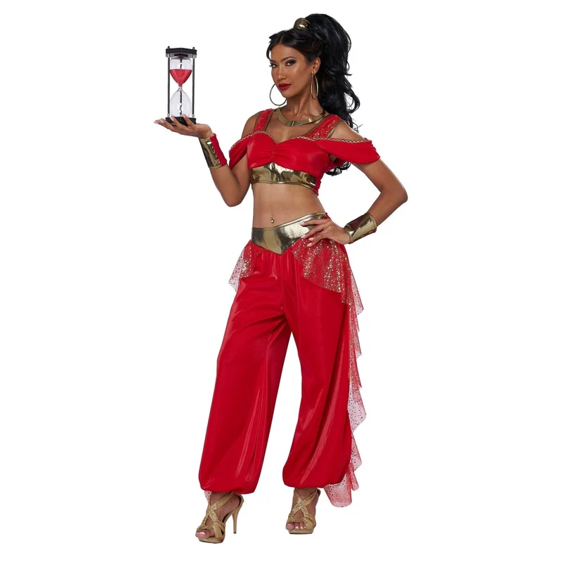 Sultry Arabian Princess Costume for Adults, Top, Pants and Cuffs