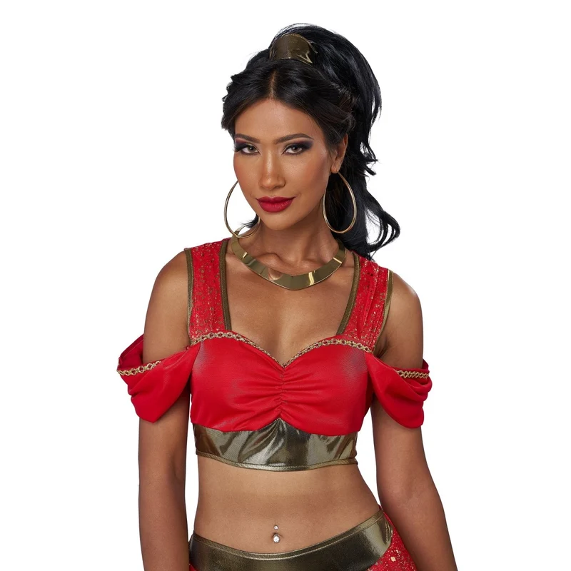 Sultry Arabian Princess Costume for Adults, Top, Pants and Cuffs
