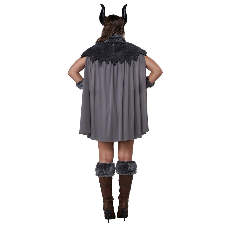 Viking Warrior Costume for Adults, Dress, Cape, Belt with Skirt