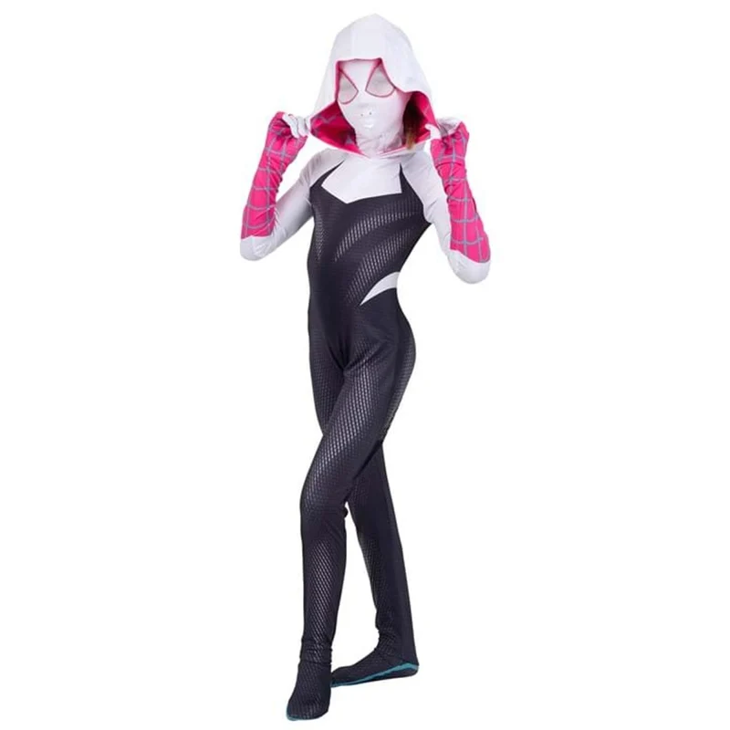 Spider-Gwen Zentai Costume for Kids, Marvel, Superhero Costume