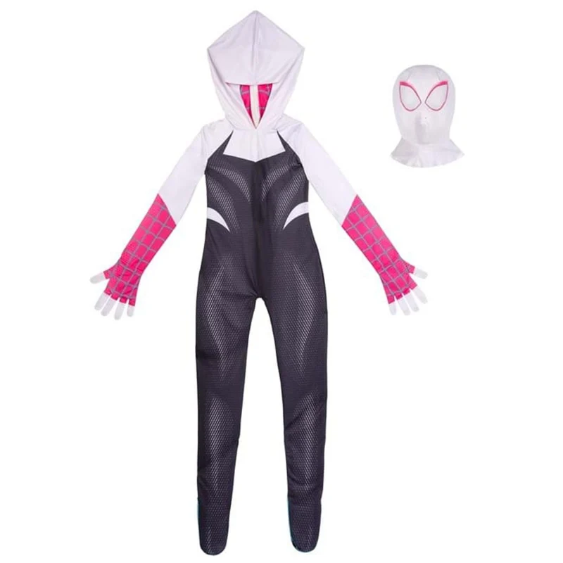 Spider-Gwen Zentai Costume for Kids, Marvel, Superhero Costume