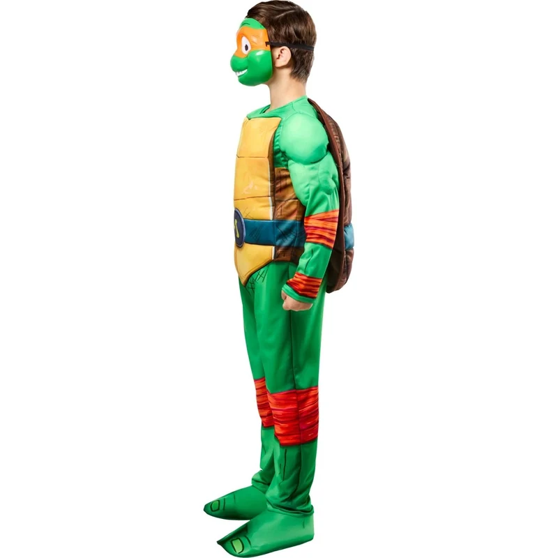 Ninja Turtles Michelangelo Deluxe Costume for Kids, Superhero Costume