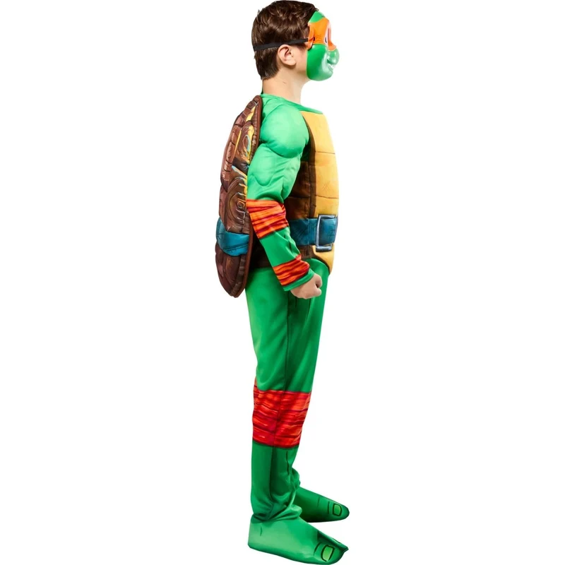 Ninja Turtles Michelangelo Deluxe Costume for Kids, Superhero Costume