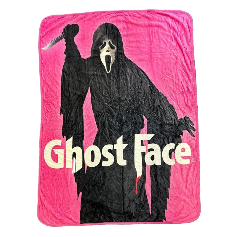 Ghostface Pink Fleece Blanket, Scream, 45 x 60 Inches, 1 Count