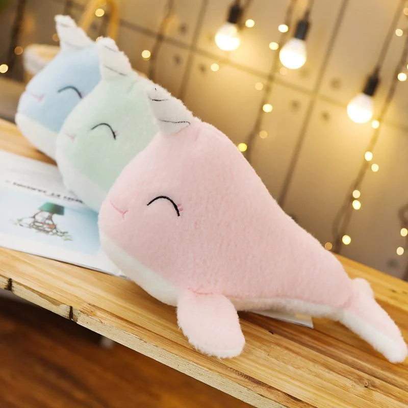 Peluche Narval Kawaii Rose