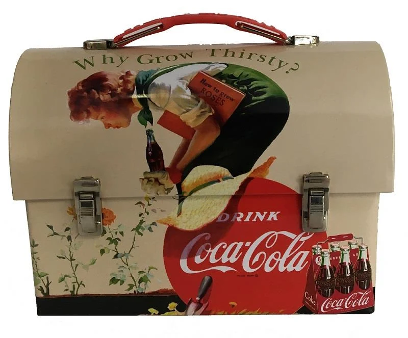Coca-Cola Tin Dome Lunch Box - Why Grow Thirsty? / Dôme en fer-blanc boîte à lunch - Pourquoi avoir soif?