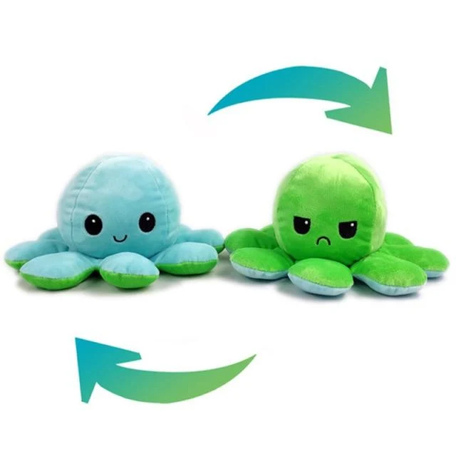 Peluche Pieuvre Bleu Vert