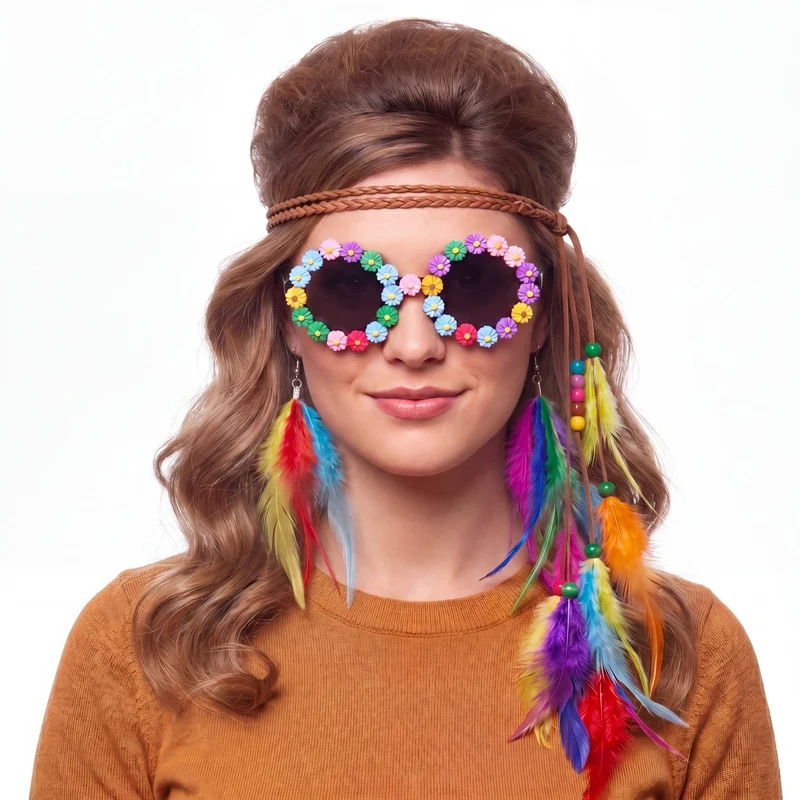 Hippie Party Accessory Kit for Adults, 1 Count