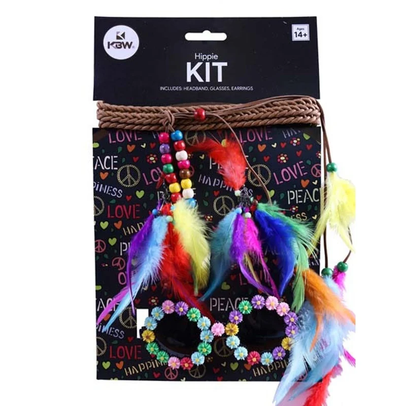 Hippie Party Accessory Kit for Adults, 1 Count
