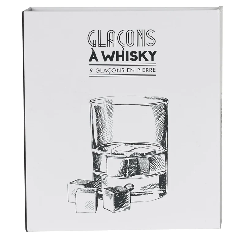 GLACONS A WHISKY EN PIERRE 9 PCS