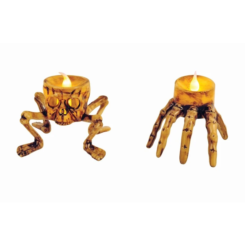 Skeleton Light-Up Creepy Candle, Halloween Decoration, Assortment, 1 Count