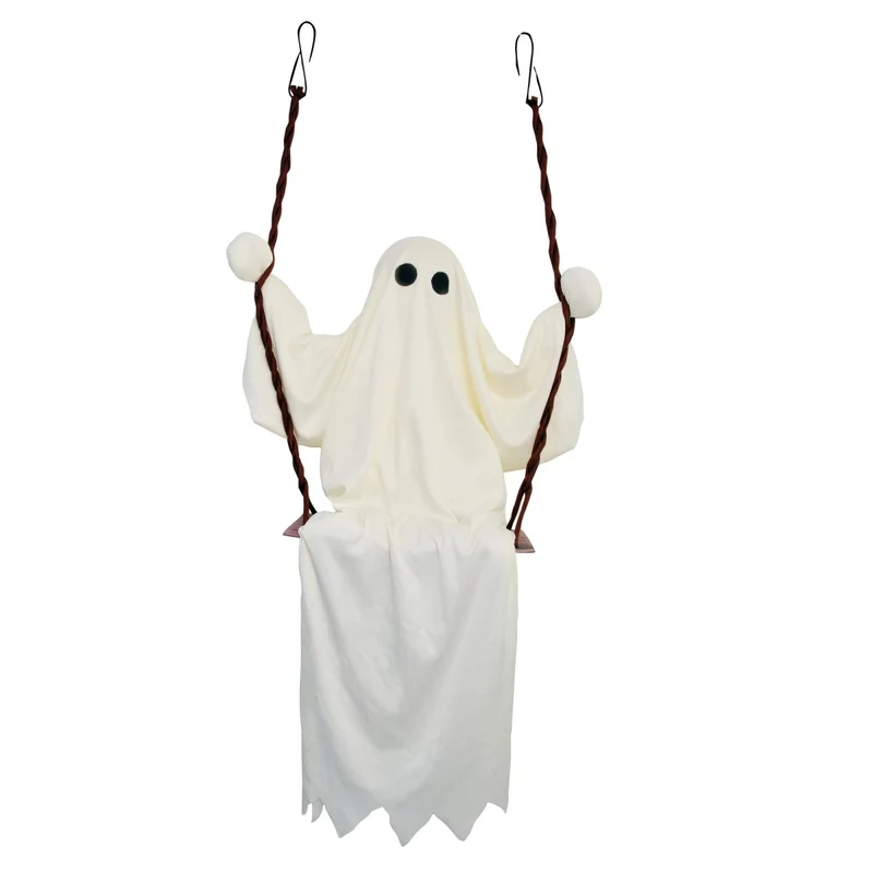 Ghost On A Swing, Outdoor Halloween Decoration, 36 Inches, 1 Count