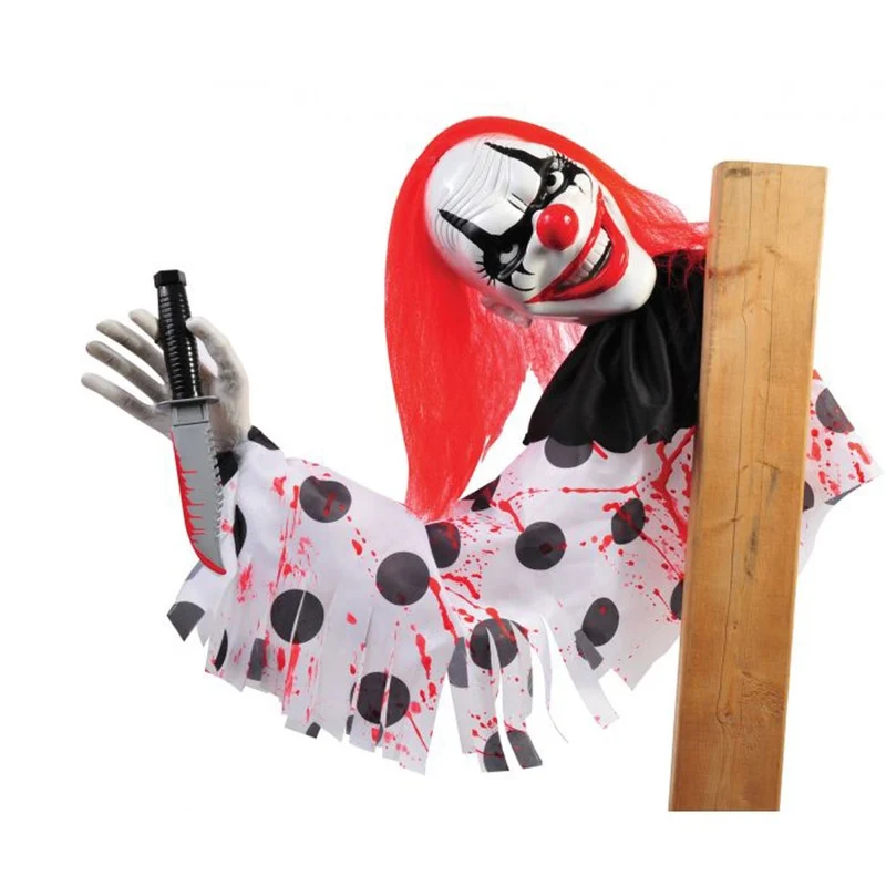 Scary Clown Stalker, Outdoor Halloween Decoration, 1 Count