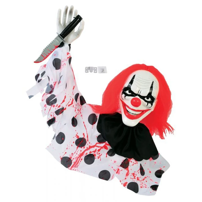 Scary Clown Stalker, Outdoor Halloween Decoration, 1 Count