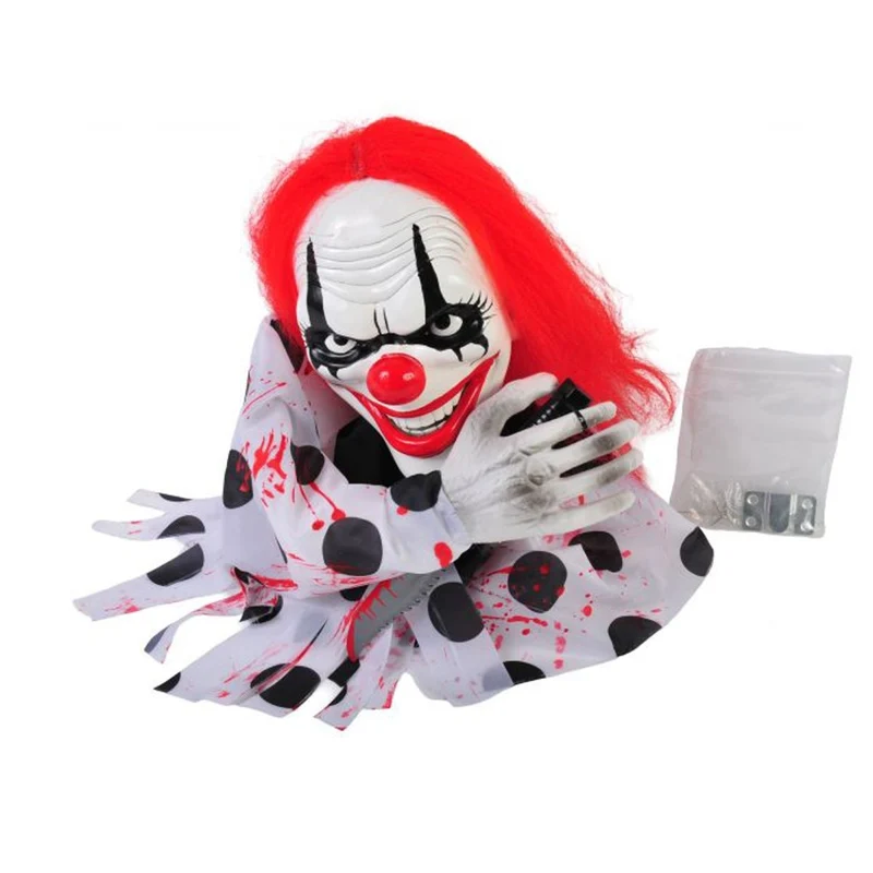 Scary Clown Stalker, Outdoor Halloween Decoration, 1 Count