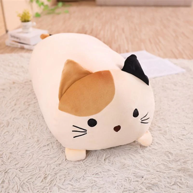 Peluche chaton kawaii beige