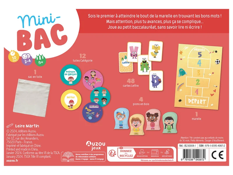 P’tits jeux – Mini-bac - Auzou