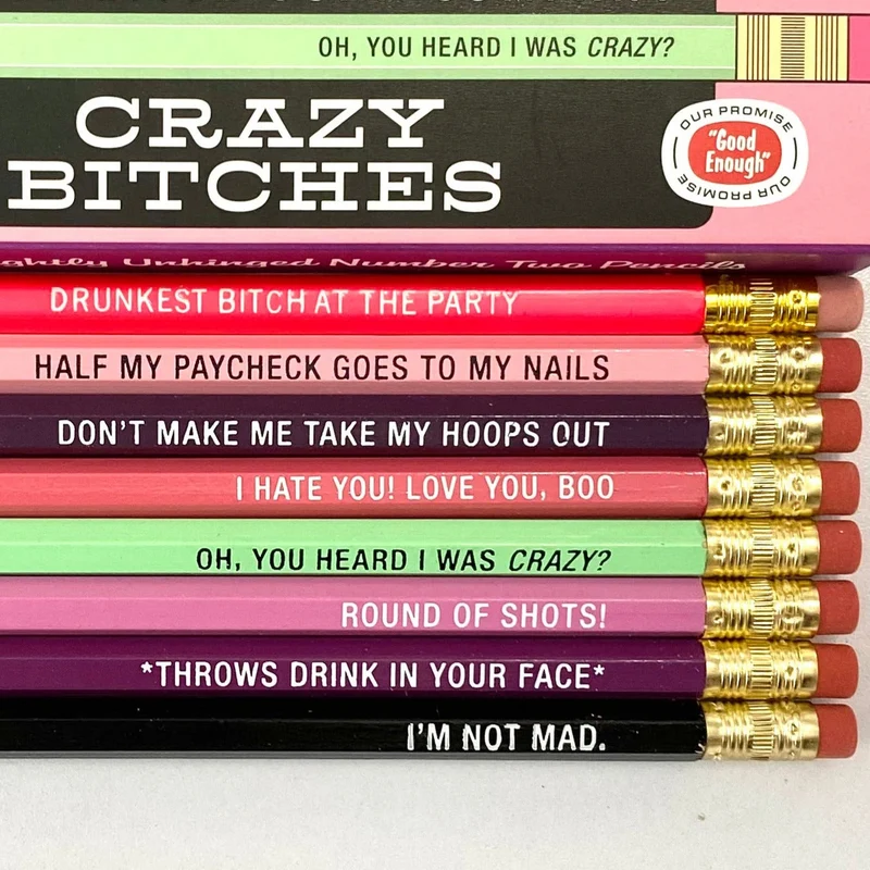 Crazy Bitches - Set of 8 pencils-