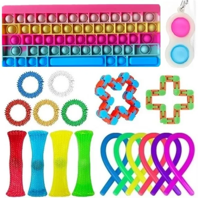Pack Fidget Clavier Rose