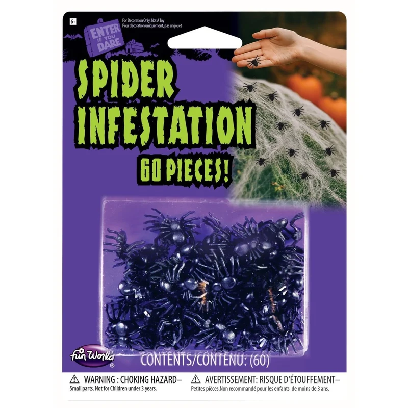 Small Spider Infestation Decorations, 60 Count