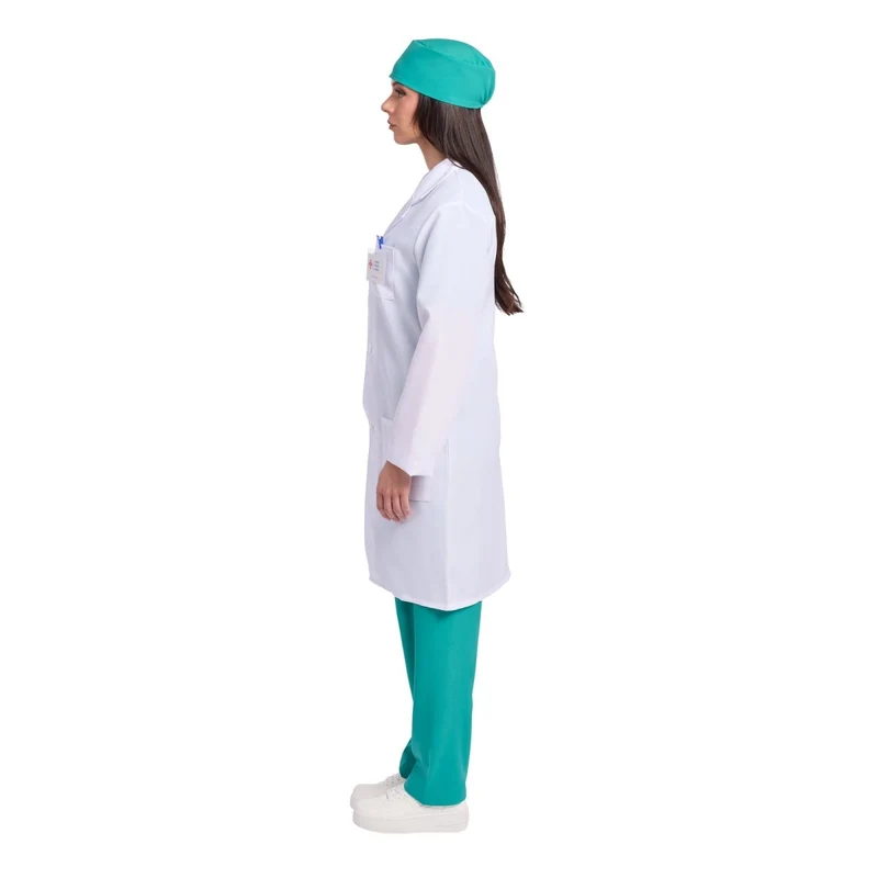 White Surgical Gown Costume for Adults