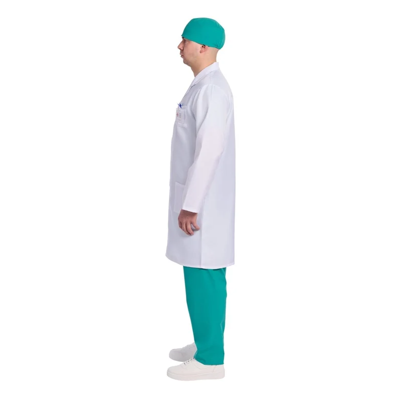 White Surgical Gown Costume for Adults