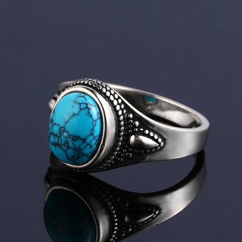 Bague Argent Turquoise Fine Zen