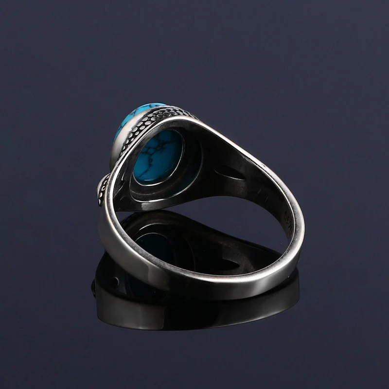 Bague Argent Turquoise Fine Zen