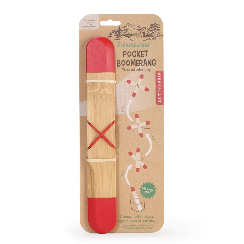 Huckleberry Wooden Pocket Boomerang