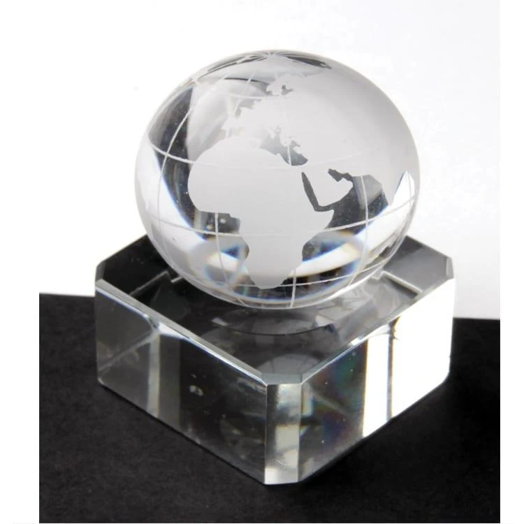 House of Marbles Handmade Frosted & Clear World Map / Carte du monde faite à la main, givrée et transparente 30mm