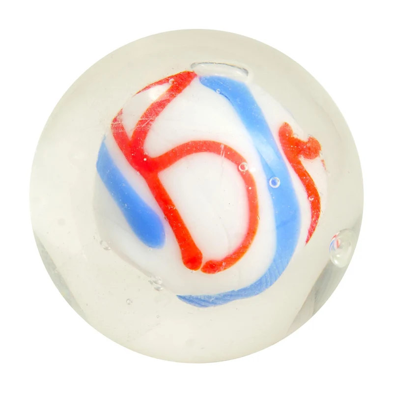 House of Marbles Handmade Celebration - Fait à la main (White/Red/Blue - Blanc/Rouge/Bleu) 25mm