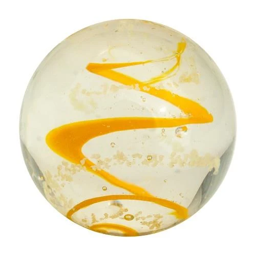 House of Marbles Handmade Moonstone - Fait à la main (Yellow/Jaune) 16mm