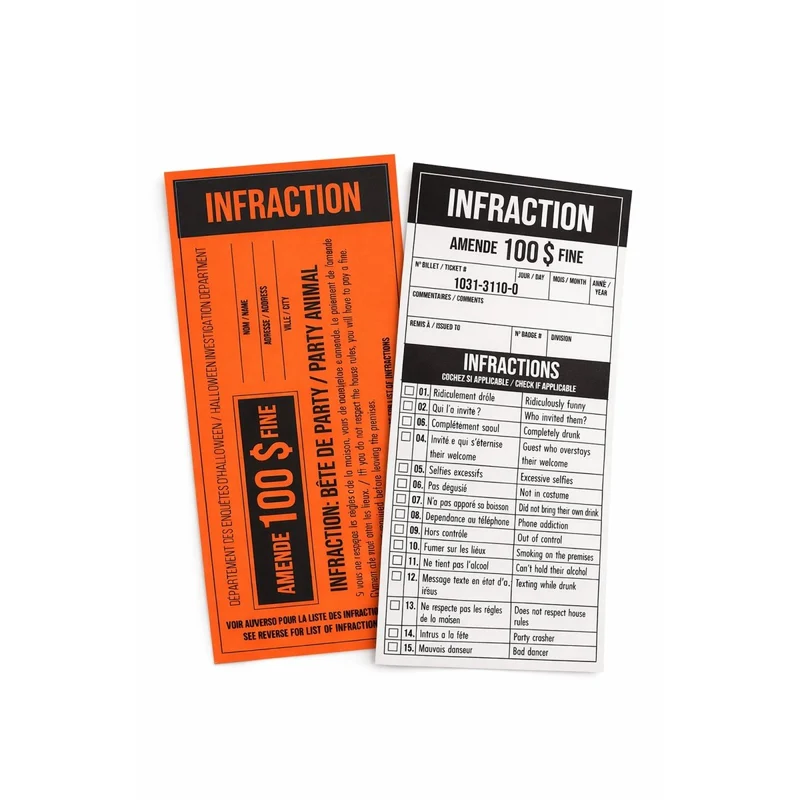 Police Violation Tickets Accessory, 1 Count
