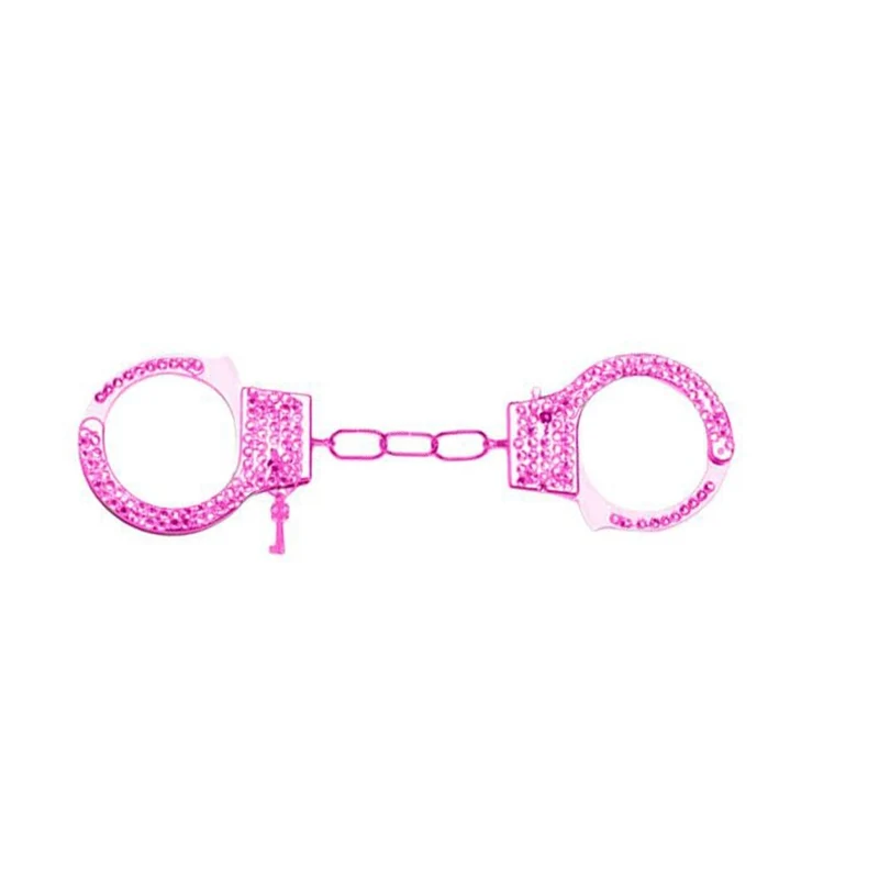 Pink Rhinestone Handcuffs, 1 Count