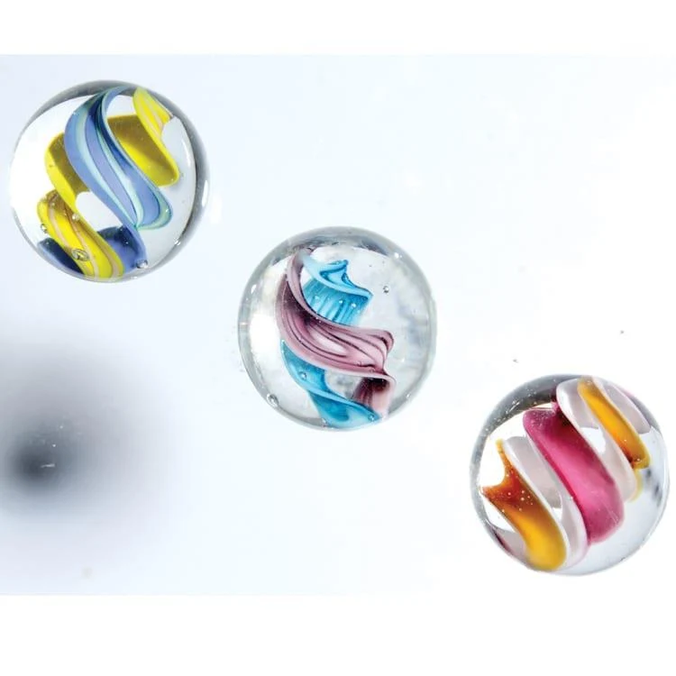 House of Marbles Handmade Helter Skelter - Fait à la main (Pink/Orange/White - Rose/Orange/Blanc) 22mm