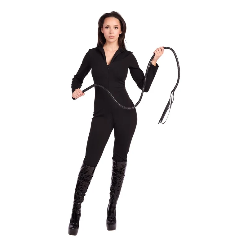 Black Faux Leather Whip, 1 Count