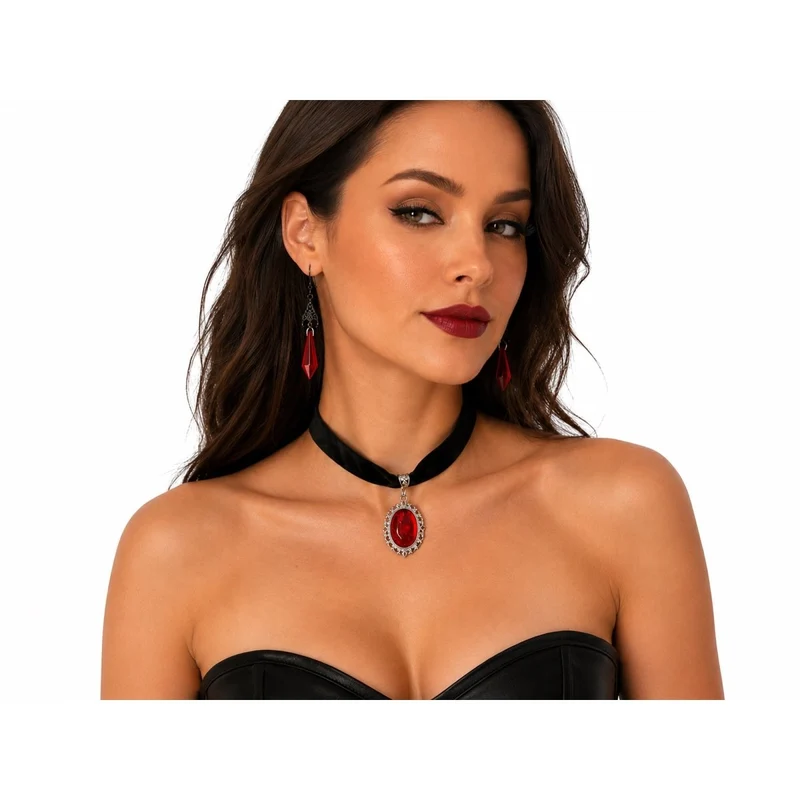 Red Vampire Earrings for Adults